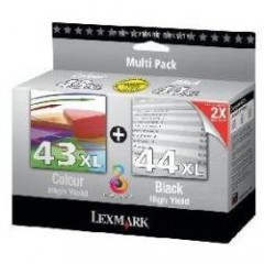 Lexmark 80D2966 NO 43 + NO 44 Inkjet / getto d'inchiostro Cartuccia originale
