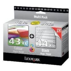 Lexmark 80D2966 NO 43 + NO 44 Inkjet / getto d'inchiostro Cartuccia originale