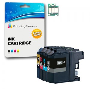 Printing Pleasure - ( 1Set ) High Quality Cartucce di inchiostro LC123 Con Chip Compatibile Per Brother Stampanti DCP-J132W, DCP-J152W, DCP-J4110DW, DCP-J552DW, DCP-J752DW, MFC-J4410DW, MFC-J4510DW, MFC-J4610DW, MFC-J470DW, MFC-J4710DW, MFC-J650DW, MFC-J6520DW, MFC-J6720DW, MFC-J6920DW, MFC-J870DW