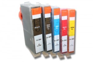 Set di 5 cartucce con colori primari compatibili con HP Photosmart B010, B010a, B109, ecc sostituiscono le cartucce HP 364XL Qualità garantita VHBW