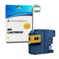 Printing Pleasure - 1 Giallo High Quality Cartucce di inchiostro LC123 Con Chip Compatibile Per Brother Stampanti DCP-J132W, DCP-J152W, DCP-J4110DW, DCP-J552DW, DCP-J752DW, MFC-J4410DW, MFC-J4510DW, MFC-J4610DW, MFC-J470DW, MFC-J4710DW, MFC-J650DW, MFC-J6520DW, MFC-J6720DW, MFC-J6920DW, MFC-J870DW