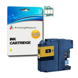 Printing Pleasure - 1 Giallo High Quality Cartucce di inchiostro LC123 Con Chip Compatibile Per Brother Stampanti DCP-J132W, DCP-J152W, DCP-J4110DW, DCP-J552DW, DCP-J752DW, MFC-J4410DW, MFC-J4510DW, MFC-J4610DW, MFC-J470DW, MFC-J4710DW, MFC-J650DW, MFC-J6520DW, MFC-J6720DW, MFC-J6920DW, MFC-J870DW