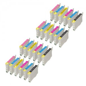 24 Capacità Epson Cartucce di inchiostro ad alta compatibili per Epson Stylus Photo P50 R265 R285 R360 RX560 RX585 RX685 PX650 PX660 PX700W PX710W PX720WD PX800FW PX810FW PX820FWD PX730WD PX830FWD, 4x T0801, 4x T0802, 4x T0803, 4x T0804, 4x T0805, 4x T0806