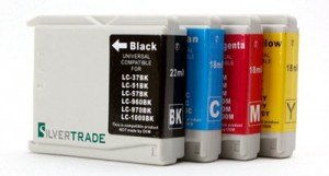 4 x compatibile Cartucce d'inchiostro Brother LC1000 LC970 (nero/ciano/magenta/giallo)