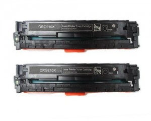 2 X CF210X Toner per HP, COMPATIBILE, Colore Nero, HP Laserjet Pro 200, M251N, M251NW, M251MFP, M276N, M276NW, Stampa fino a 1.800 pagine al 5% di copertura. Cod. CF212A, 131X, 131A.