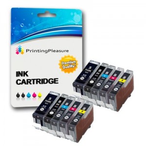 CANON PGI5CLI8 2 x PG5 Nero, 2 x CLI8 Nero, 2 x Ciano, 2 x Magenta, 2 x Giallo Inchiostro Cartucce Compatibile Per Canon Pixma iP4200, iP4300, iP4500, iP5100, iP5200, iP5200R, iP5300, MP500, MP530, MP600, MP600R, MP610, MP800, MP800R, MP810, MP830, MP960, MP970, MX850 by Printing Pleasure PP PREMIUM