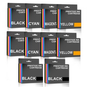 Kit di 10 cartucce compatibili con Epson 4 x T0711 2x T0712 2 x T0713 2 x T0714