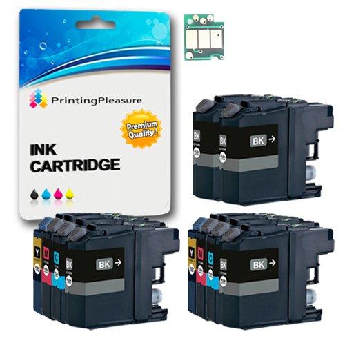 Printing Pleasure - ( 2Sets + 2BK ) High Quality Cartucce di inchiostro LC123 Con Chip Compatibile Per Brother Stampanti DCP-J132W, DCP-J152W, DCP-J4110DW, DCP-J552DW, DCP-J752DW, MFC-J4410DW, MFC-J4510DW, MFC-J4610DW, MFC-J470DW, MFC-J4710DW, MFC-J650DW, MFC-J6520DW, MFC-J6720DW, MFC-J6920DW, MFC-J870DW