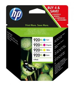 HP C2N092AE Cartuccia Inchiostro Officejet HP 920XL Combo Pack, Nero/Ciano/Magenta/Giallo