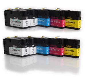 10 compatibile Cartucce d'inchiostro Lexmark 200/210XL nero ciano magenta giallo per LEXMARK OfficeEdge Pro 4000 5500