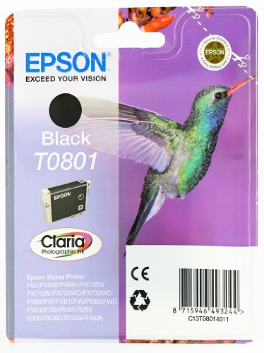 Epson T0801 Nero Inkjet / Getto d'Inchiostro Cartuccia Originale