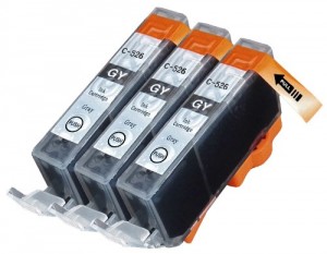 3 Multipack Alta Capacità Canon CLI-521 Cartucce Compatibles 3 grigio compatibile con Canon Pixma MP980, Pixma MP990. Cartucce Compatible. CLI-521GY © Cartuccia Land