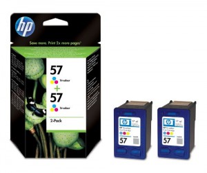 HP C6657AE DJ5550 2 PK NO57 Inkjet / getto d'inchiostro Cartuccia originale