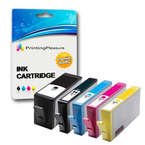 Printing Pleasure - 5 di 5 pacchetto High Quality Cartuccia d'inchiostro HP 364XL Con Chip Rigenerate Per HP Stampanti Photosmart 6520, 7510, 7520, B8550, B8553, C5380, C5383, C5390, C6300, C6380, D5460, D7560, C309, C309g, C309h, C309n, C310, C310a, C309a, C309c, e-All-In-One C410b