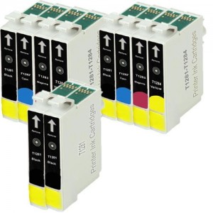 2 imposta completo + 2 Extra nero = 10 Epson T1285 stampante compatibile cartucce di inchiostro per Epson Stylus S22 SX125 SX130 SX230 SX235W SX420W SX425W SX430 BX305F BX305FW SX440W SX435W SX445W SX438W stampanti (4 x nero, ciano x 2, 2x Magenta, 2 giallo x) - alta capacità, migliore qualità, completamente scheggiato, pronto per l'uso, soldi 100% garanzia di rimborso