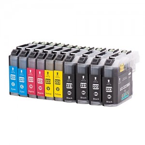 10 cartucce inchiostro compatibile per Brother LC223XL con chip per Brother DCP-J4120DW / MFC-J4420DW / MFC-J4620DW / MFC-J4625DW / MFC-J4425DW / MFC-J5320DW / MFC-J5620DW / MFC-J5625DW / MFC-J5720DW