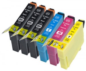 6 Multipack Alta Capacità Epson T1636 / Epson 16XL / Epson 16 Cartucce Compatibles 3 nero, 1 ciano, 1 magenta, 1 giallo compatibile con Epson WorkForce WF-2010W, WorkForce WF-2510WF, WorkForce WF-2520NF, WorkForce WF-2530WF, WorkForce WF-2540WF. Cartucce Compatible. T1631 , T1632 , T1633 , T1634 © Cartuccia Land