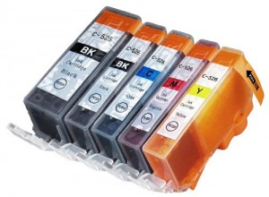 5 Multipack Alta Capacità Canon CLI-526 , PGI-525 Cartucce Compatibles 1 noir piccolo, 1 ciano, 1 magenta, 1 giallo, 1 nero grande compatibile con Canon Pixma iP4850, Pixma iP4950, Pixma iX6550, Pixma MG5150, Pixma MG5250, Pixma MG5350, Pixma MG6150, Pixma MG8150, Pixma MX715, Pixma MX885, Pixma MX895. Cartucce Compatible. CLI-526BK , CLI-526C , CLI-526M , CLI-526Y , PGI-525BK © Cartuccia Land