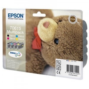 Originale Epson C13T06154010 confezione da 4 cartucce inkjet blister RS T0615 nero+ciano+magenta+giallo