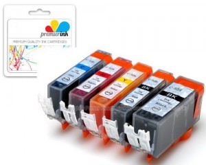 Premier Ink Pgi-525Bk / Cli-526 5 Compatibile Printer Cartucce a inchiostro per Canon Pixma Mg5200 Mg5350 Mg5250 Mg5300 Ip4850 Ip4800 Mx885 Ip4950 Ip4840 Ix6550 Mg5120 Mg5150 Mg6120 Mg6150 Mg6250 Mg8120 Mg8150 Mg8170 Ix6250 Mx882 Mg8250 Mg8220 Mg6100 Mx895 Mx715 Mg6220