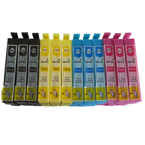 Colour Direct - Cartucce d'inchiostro compatibili 12 XL per stampanti Epson Expression Home XP102, XP202, XP212, XP215, XP205, XP30, XP302, XP305, XP312, 3 nero, 3 ciano, 3 magenta, 3 giallo