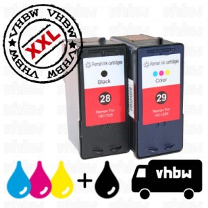 Cartucce stampanti Ink SPARSET BUNDLE inchiostro refill nero e colore compatibile per Lexmark 28 e 29