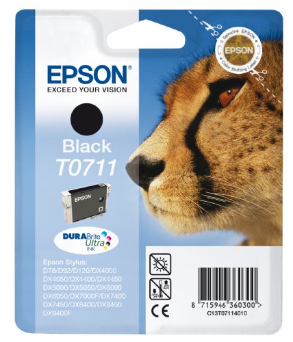 Epson Cartuccia T0711 DURABrite Ultra Ink, colore: Nero