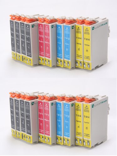 Multipack - 20 x compatibile Cartucce d'inchiostro Epson T0615 Multipack (8x T0611 Black + 4x T0612 Cyan + 4x T0613 Magenta + 4x T0614 Yellow) per Epson Stylus D68 D88 DX3800 / 3850 / 4200 / 4250 / 4800 / 4850
