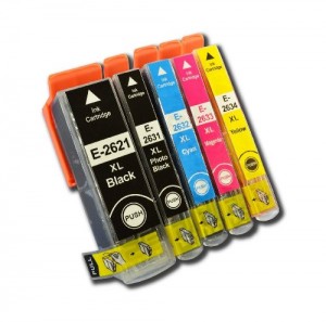 1 imposta di 5 compatibile Epson T2636 orso polare (serie 26XL) Multipack cartucce d'inchiostro (include 1 x T2621 nero, 1 x T2631 Photo Black, 1 x T2632 ciano, 1 Magenta T2633 x, 1 x T2634 giallo) per Epson Expression Premium XP600 XP605 XP700 XP800 stampanti Inkjet, capacità elevata, qualità Premium, completamente scheggiato, pronto all'uso, 100% garanzia Money Back