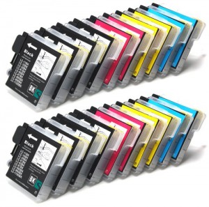 20 x compatibile Cartucce d'inchiostro Brother LC1100 LC980 (8x nero + 4x ciano + 4x magenta + 4x giallo) per Brother MFC-250C MFC-255CW MFC-290C MFC-295CN MFC-297C MFC-490CN MFC-490CW MFC-5490CN MFC-5890CN MFC-790CW MFC-795CW MFC-6490CW MFC-6890CDW MFC-990CW MFC-J615W DCP-145C DCP-163C DCP-165C DCP-167C DCP-185C DCP-195C DCP-365CN DCP-373CW DCP-375CW DCP-377CW DCP-383C DCP-385C DCP-387C DCP-395CN DCP-585CW DCP-6690CW DCP-J715W